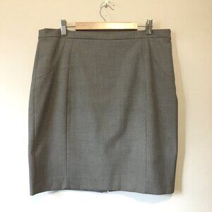 RW&CO. Pin Pattern Grey Career Skirt